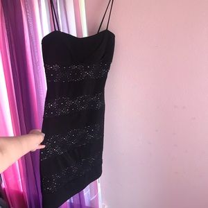 Black with lace, dress
